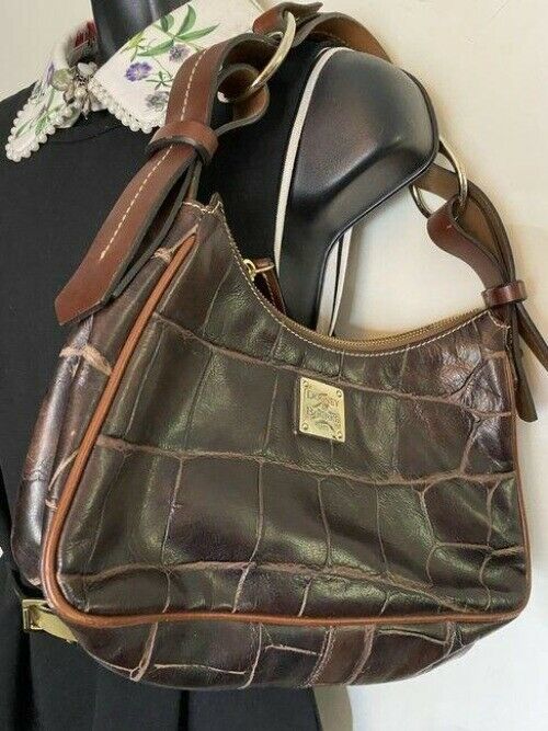 dooney and bourke animal print handbag small brown leather hobo bag