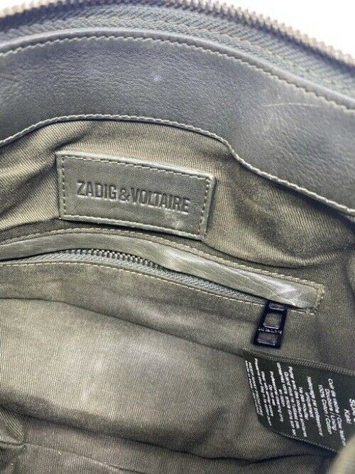 Zadig And Voltaire Sunny Duffel Gray Leather Cross Body Bag