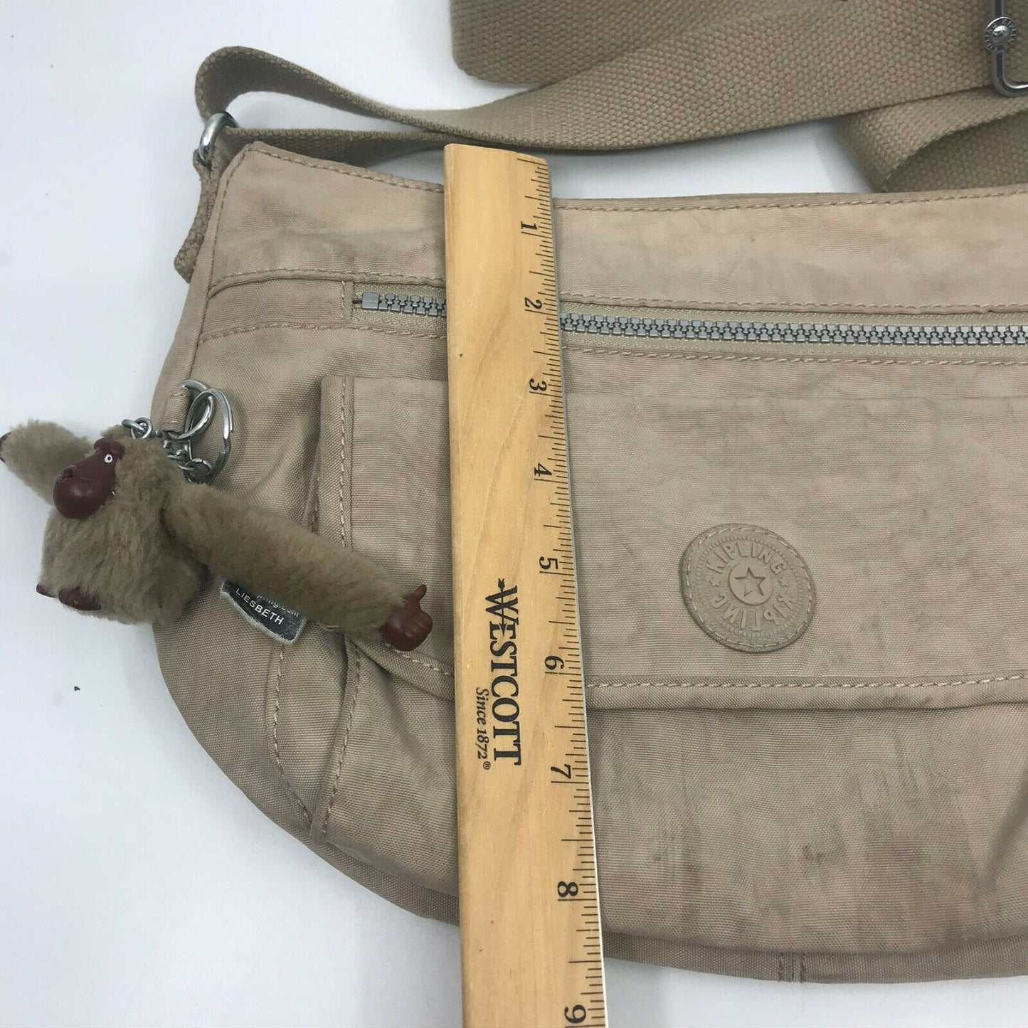 Kipling Tan Nylon Medium Size Crossbody Bag