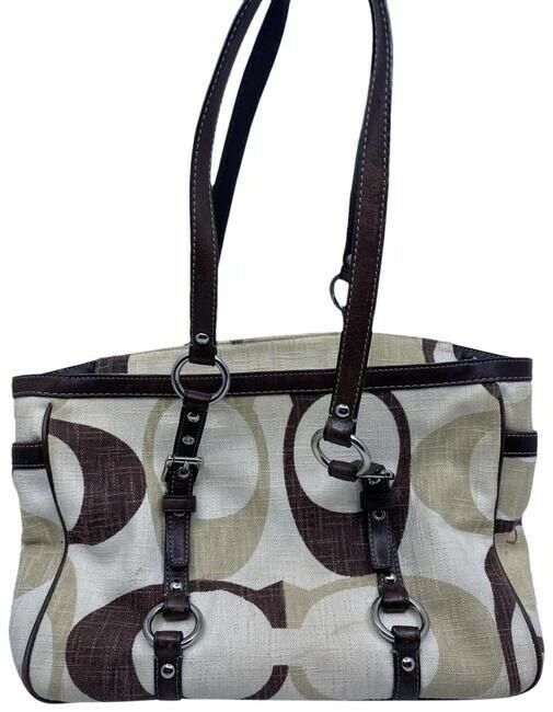 Coach Purse Brown Canvas Shoulder Bag