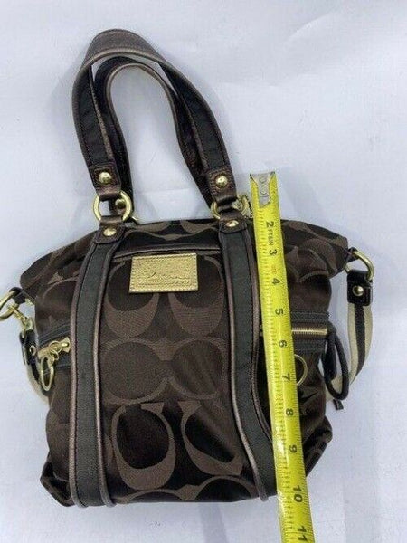 coach msrp brown fabric cross body bag