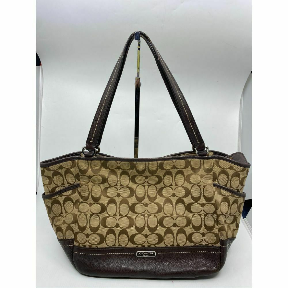 COACH Medium/Large Jacquard Fabric Signature Brown Tan Tote Bag