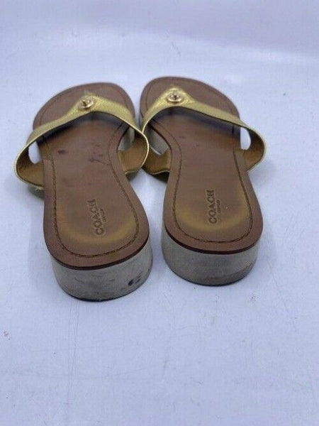 Coach Gold Sandals Size Us