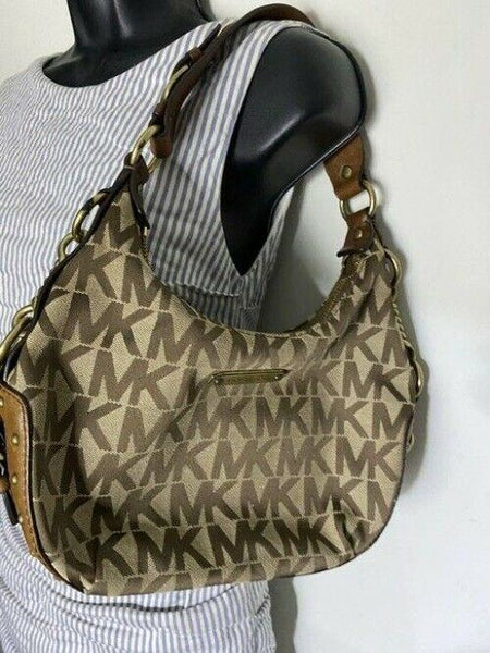 michael kors small handbag msrp beige brown hobo bag