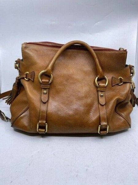 Dooney and Bourke w strap tan leather cross body bag