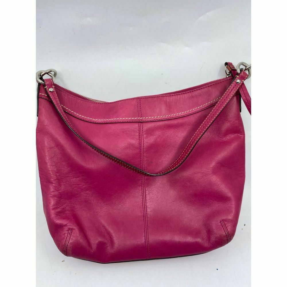 COACH Medium/ Large Leather Dark Pink Shoulder Bag