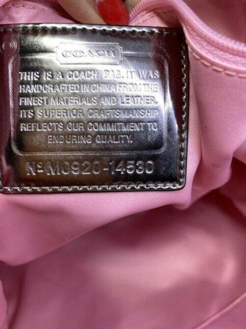 coach shopping xl pink fabric tote