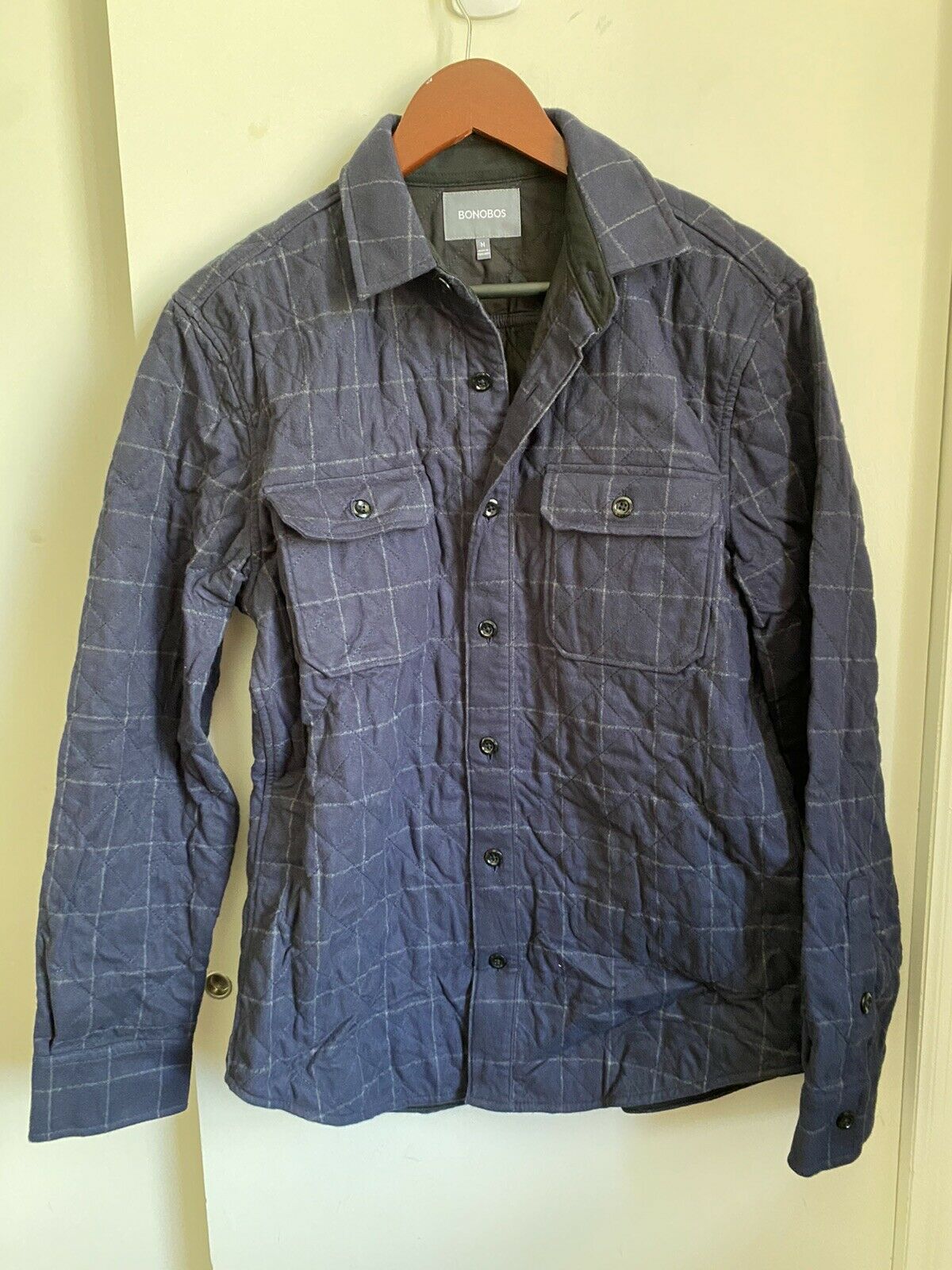 New! BONOBOS Quilted Plaid Jacket Sz Medium