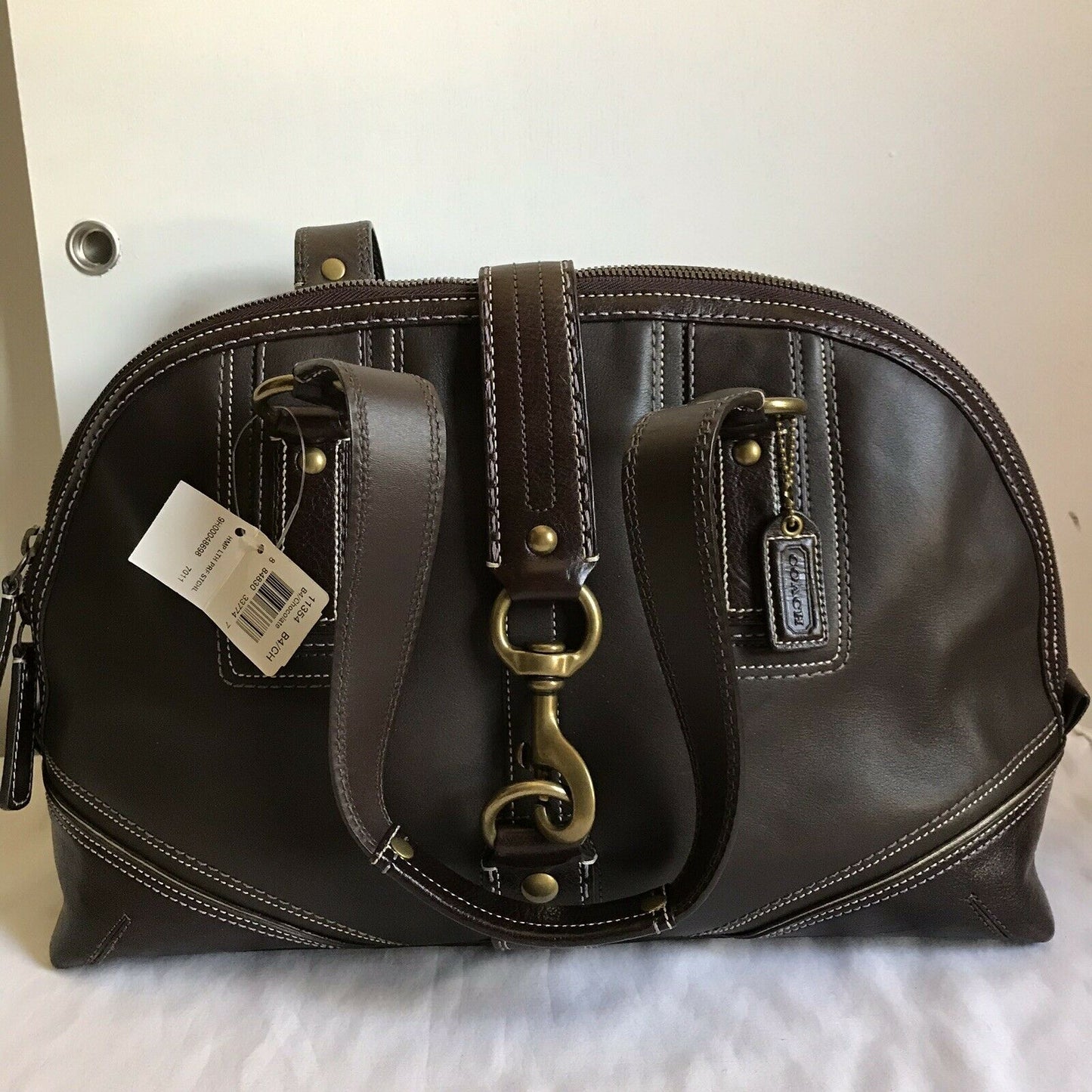 NWT! COACH  Large Brown Leather Shoulder Bag