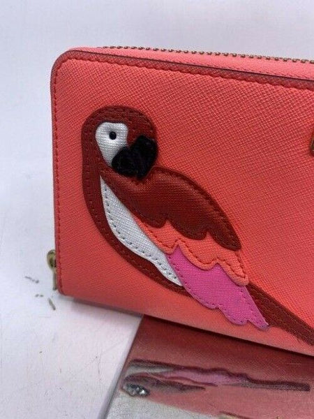 Kate Spade Pink Parrot Zip Neda Rare Wallet
