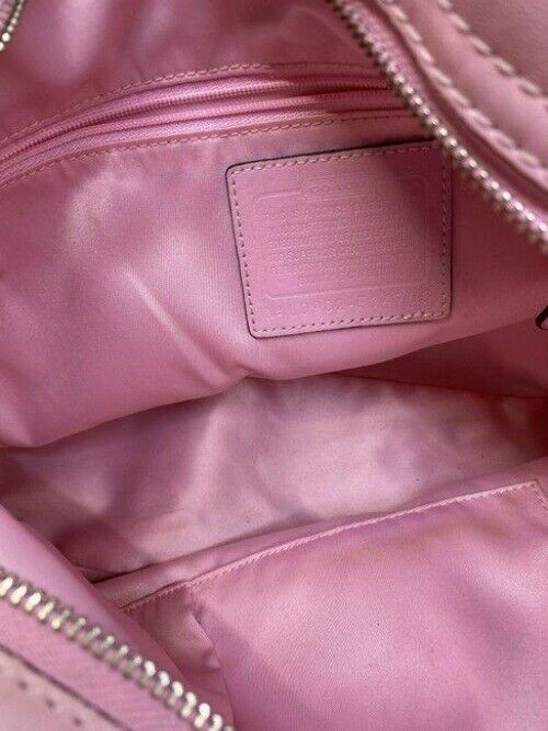 Coach Pink Beige Fabric Cross Body Bag