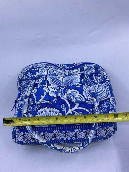 Vera Bradley Large Quilted White Blue Shoulder Bag