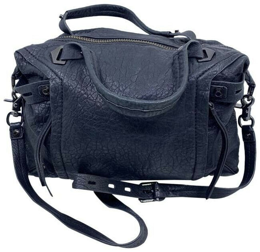 Botkier Large Convertible City Black Pebbled Leather Cross Body Bag