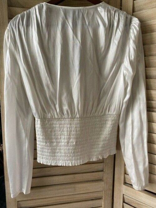 Nicole Miller ivory msrp small blouse