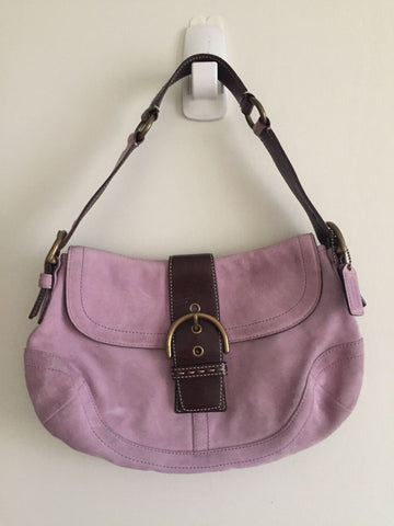 COACH Lavender Suede Tote Bag