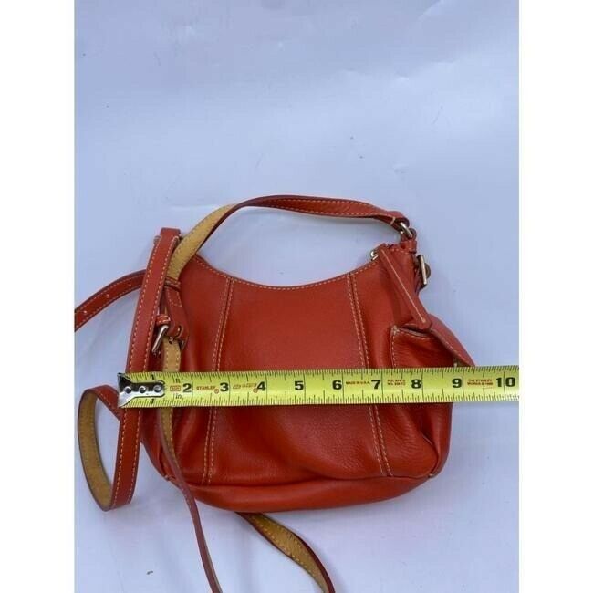dooney and bourke orange leather cross body bag