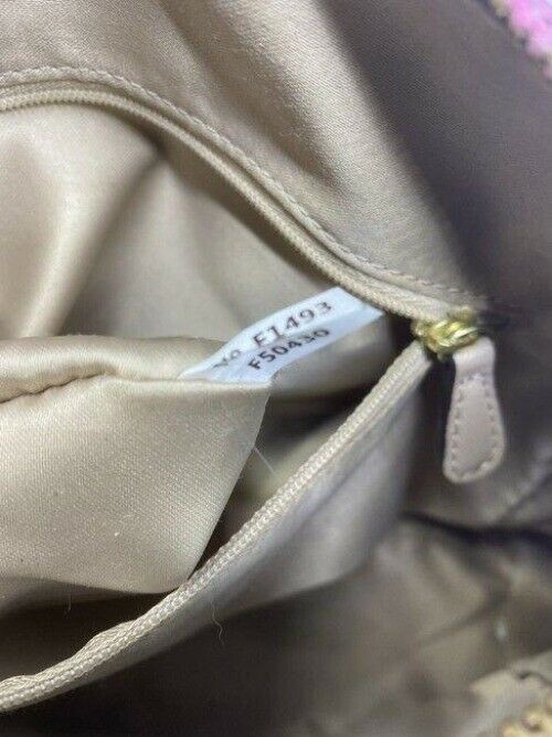Coach w hand shoulder customized by me w applique street pink tan shoulder bag