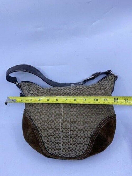 Coach Medium Tote Msrp Brown Beige Jacquard Fabric Shoulder Bag