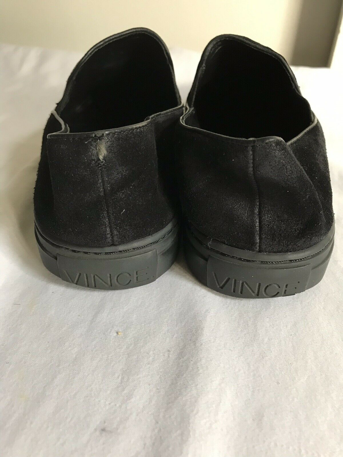Vince Black Suede Loafers Size 9