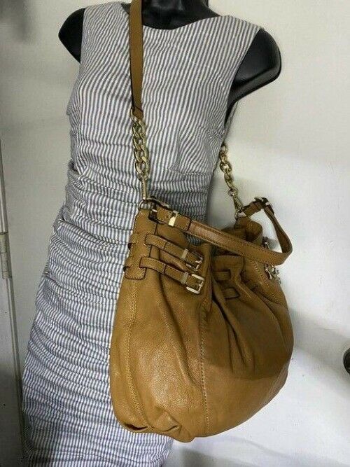 michael kors crossbody w w strap orange leather hobo bag