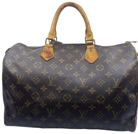Louis Vuitton Speedy Brown Monogram Canvas Shoulder Bag