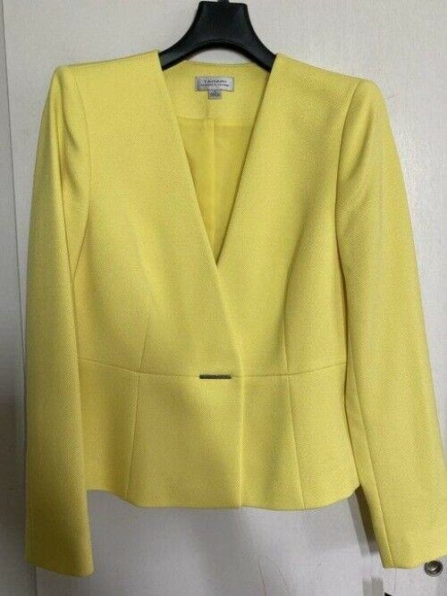 elie tahari yellow in lemon color msrp jacket