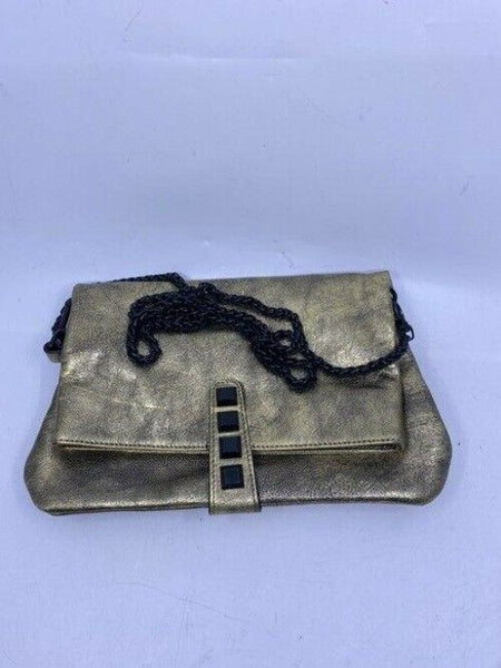 Nicole Miller Nwot Msrp Gold Leather Cross Body Bag