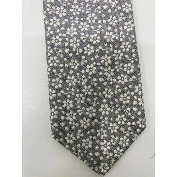 New! BONOBOS Gray White Premium Neck Tie Handmade