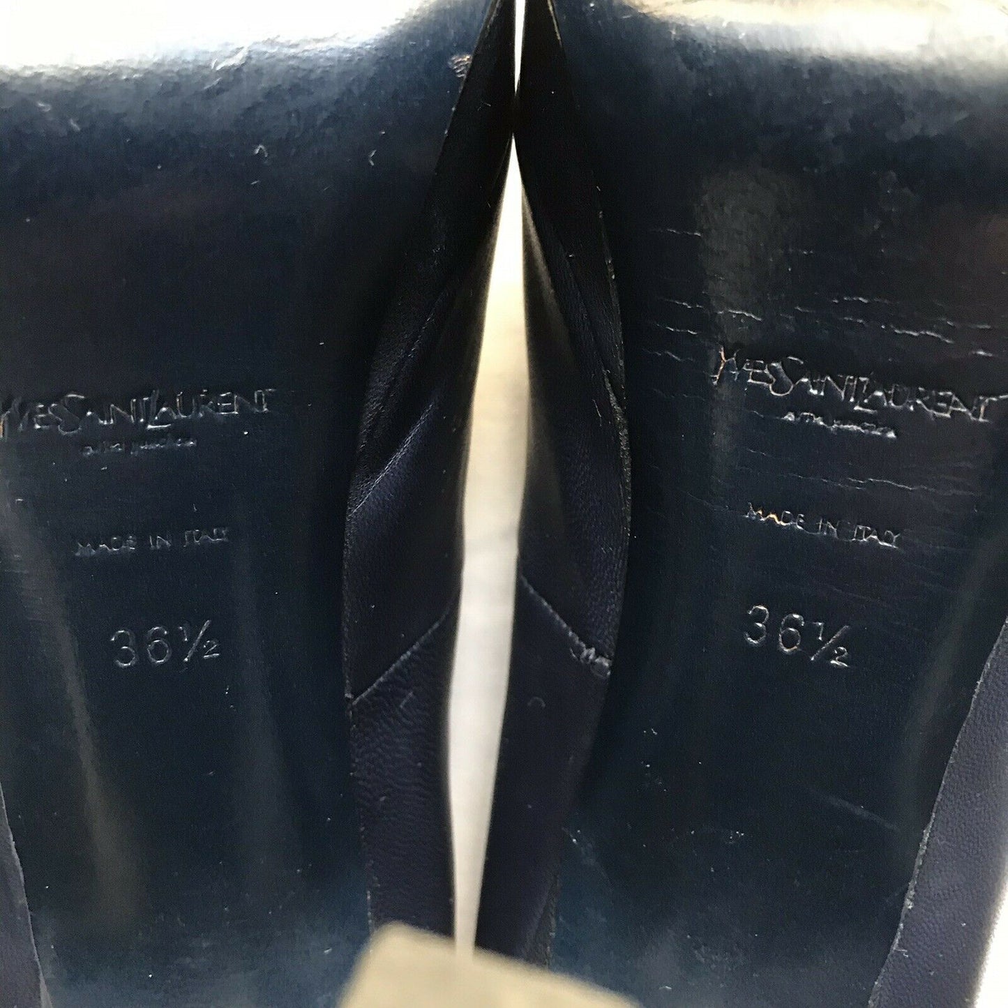 YSL Yves Saint Laurent Classic Navy leather High heels 6.5