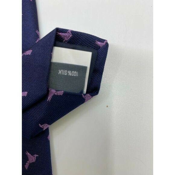 New! BONOBOS Navy Purple Premium Neck Tie Handmade