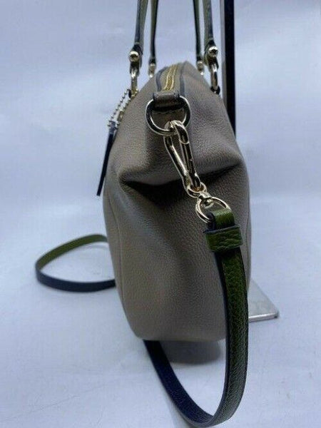 Coach prairie medium satchel tan leather cross body bag