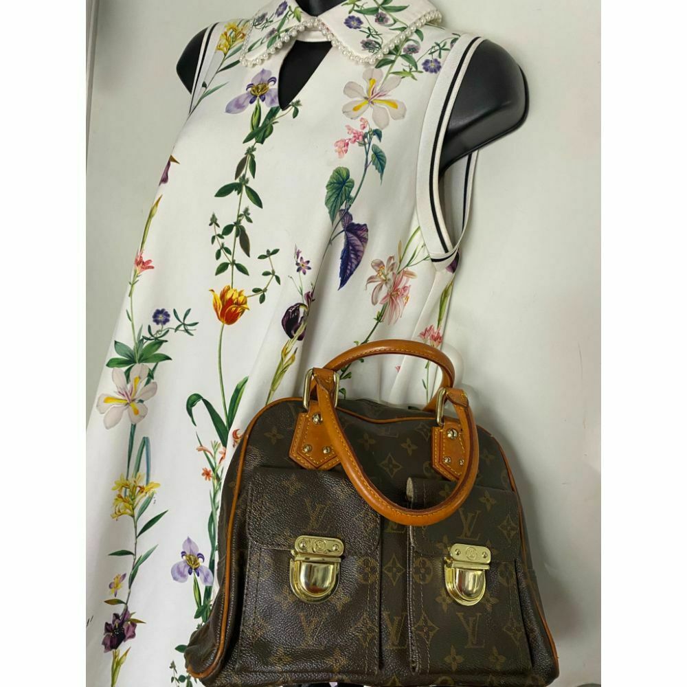 Louis Vuitton Manhattan PM Brown Tote Handbag