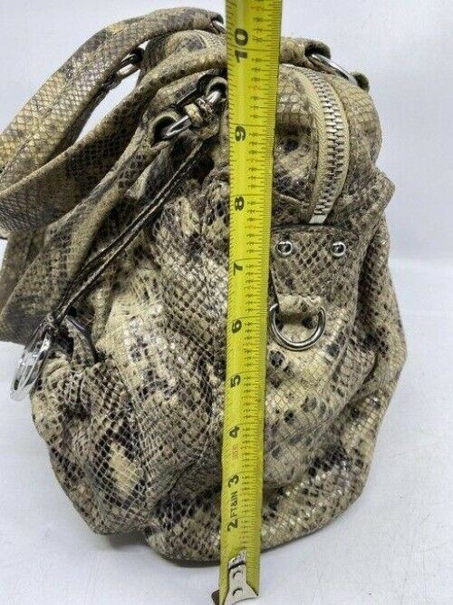 michael kors bag snake print beige leather tote