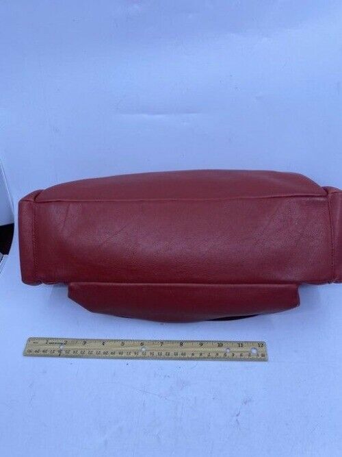 Furla Vintage Tubular Red Leather Shoulder Bag