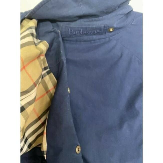 BURBERRY Men's Navy Blue Wind Breaker Jacket Medium
