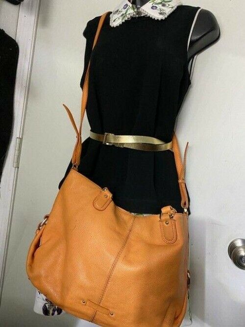 cole haan crossbody xl crossbody orange leather shoulder bag