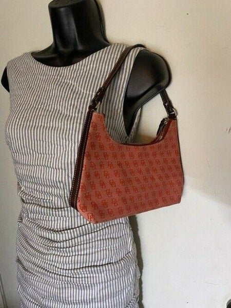 Dooney and Bourke mini purse red fabric hobo bag