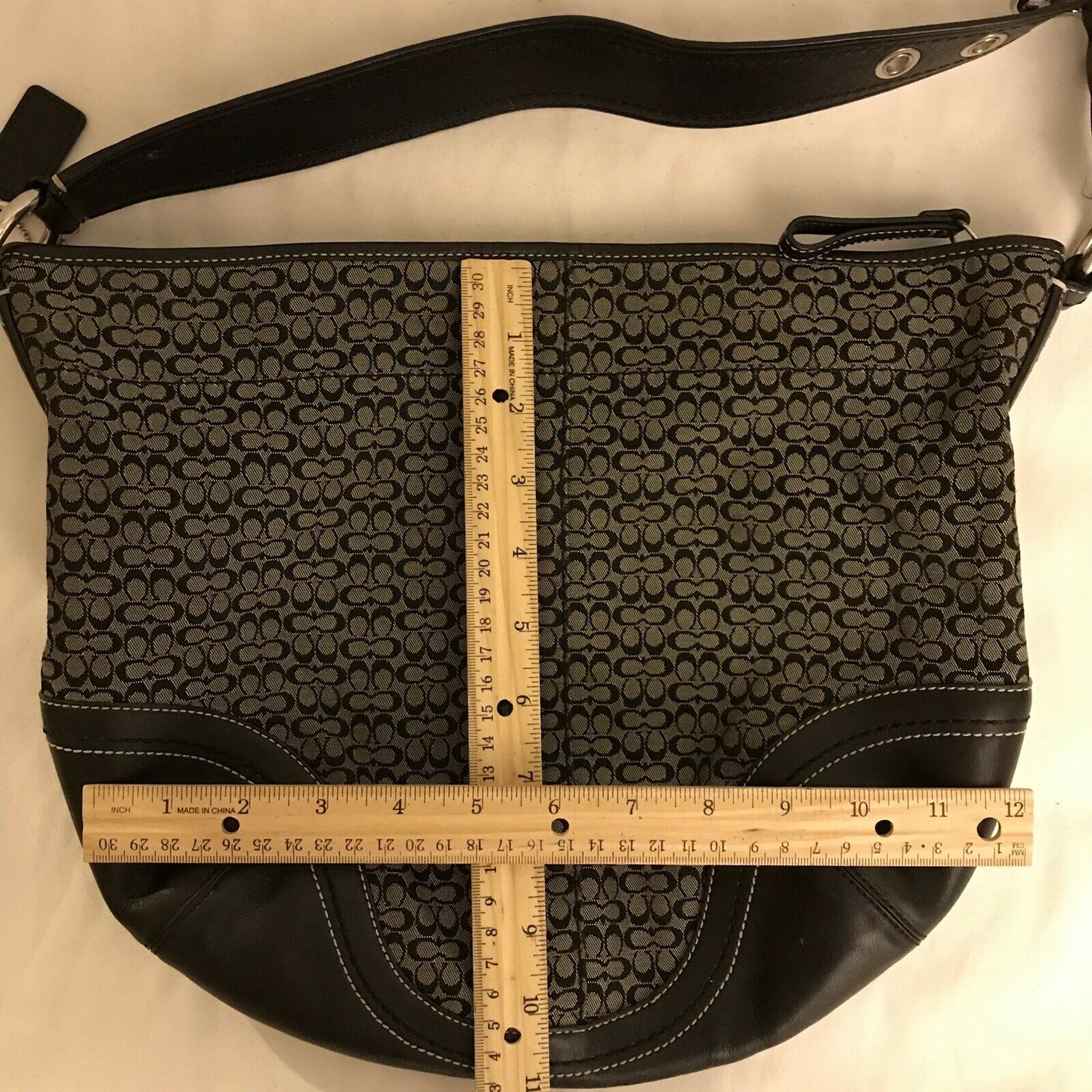 COACH All Over Logo hobo bag