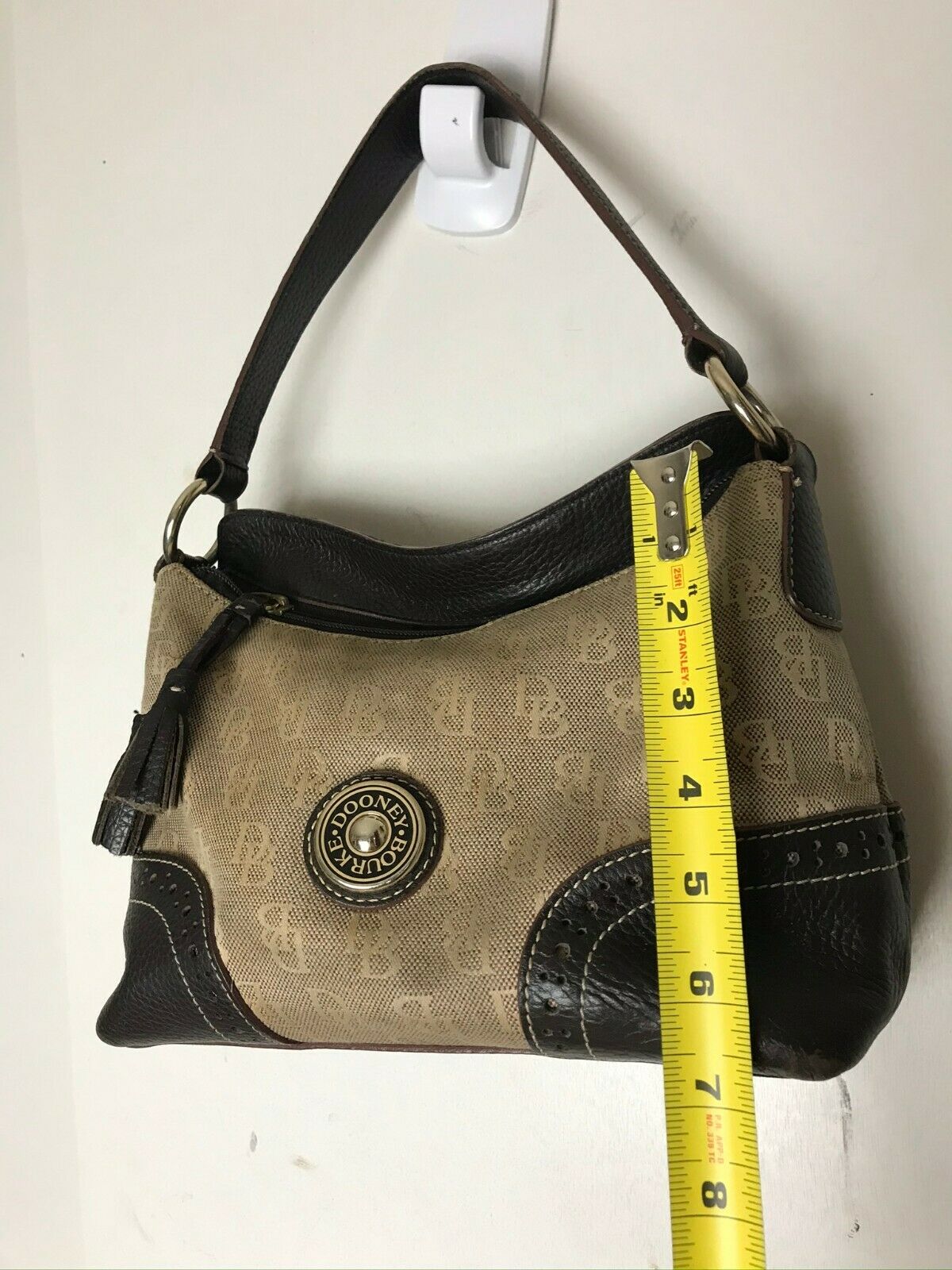 Dooney & Bourkek Brown/Tan Medium Canvas Tote