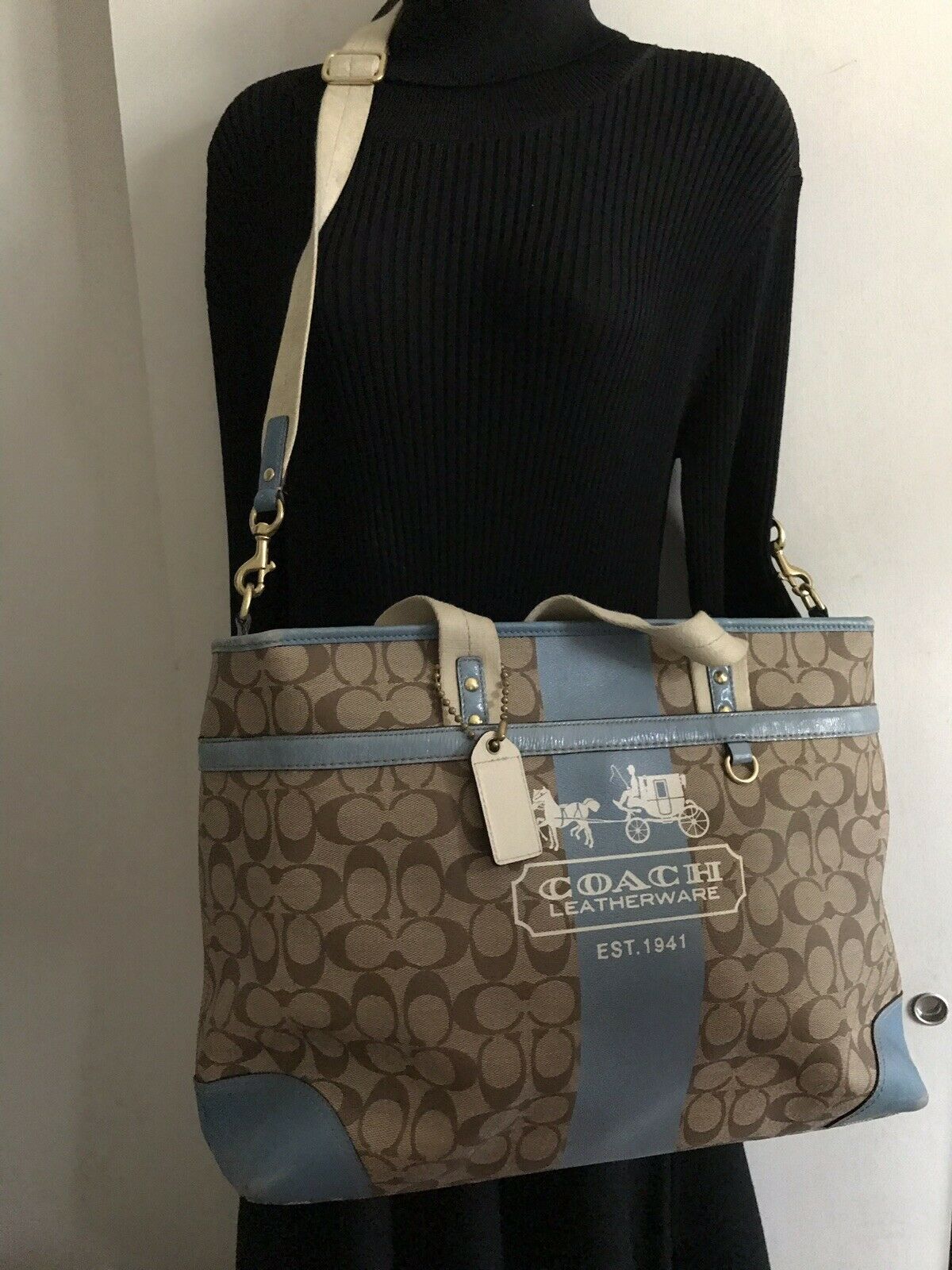 COACH XL Weekend/ Diaper Coated Canvas Bag