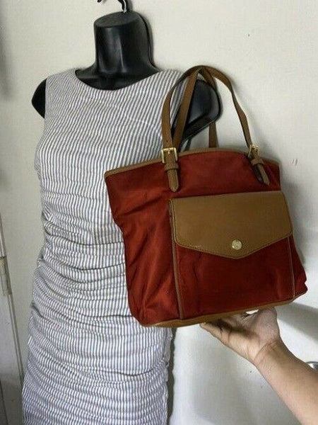 michael kors bag medium coral tan nylon tote