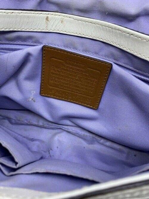 coach off white brown leather shoulder bag