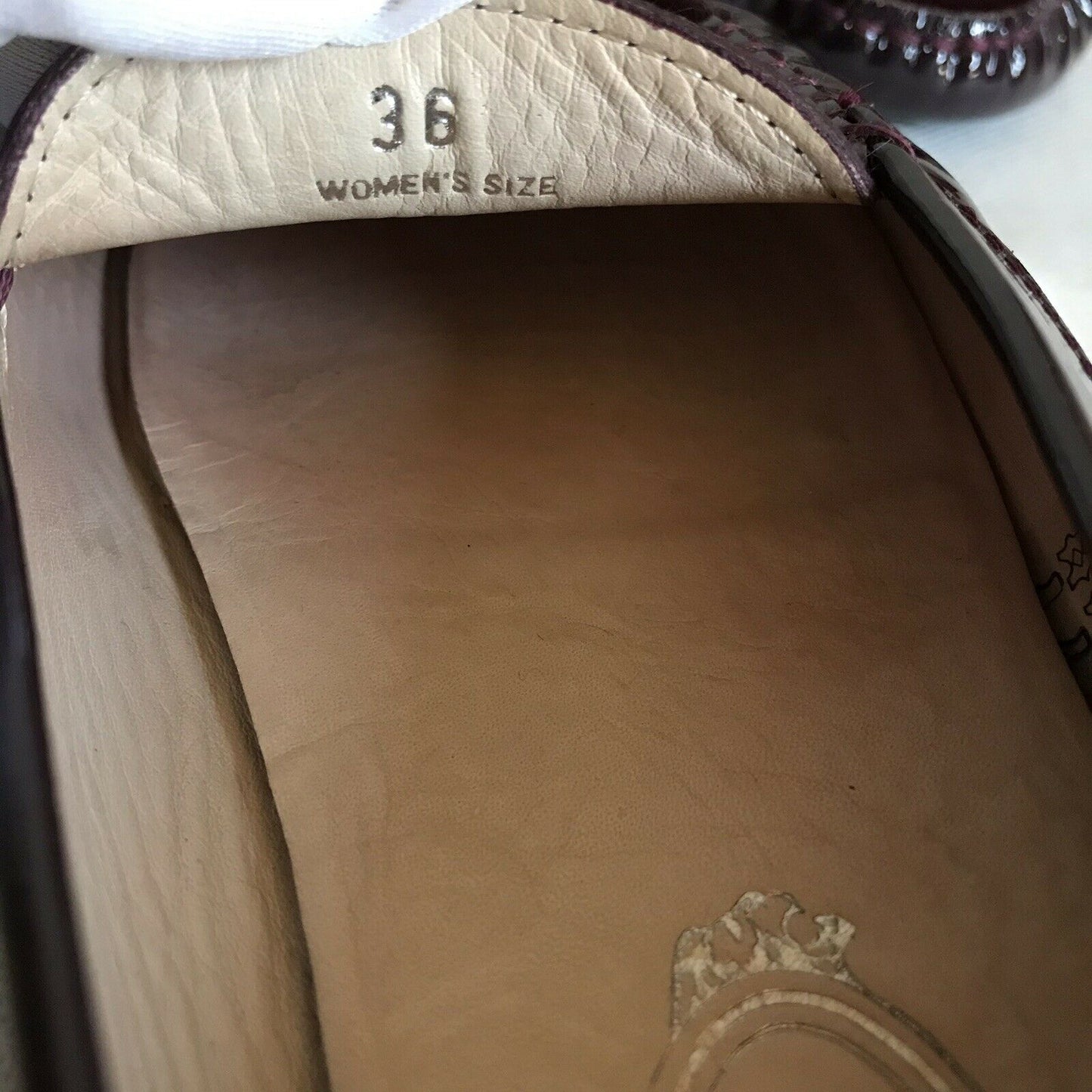 TOD’s Burgundy Pony Hair And Patent Loafers Size 36