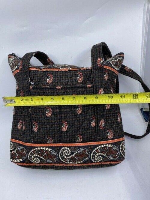 Vera Bradley Large Quilted Gray Tan White Shoulder Bag