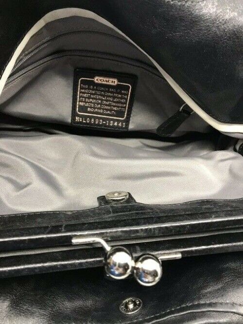 Coach Triple Compartment Style Large Blackgray Fabric Tote