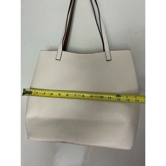Calvin Klein Cream Leather Shoulder Bag