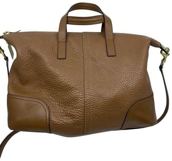 Coach medium brown leather cross body bag