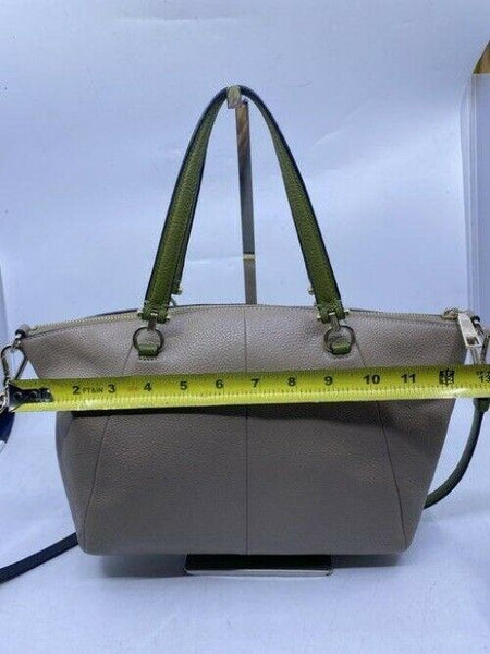 Coach prairie medium satchel tan leather cross body bag