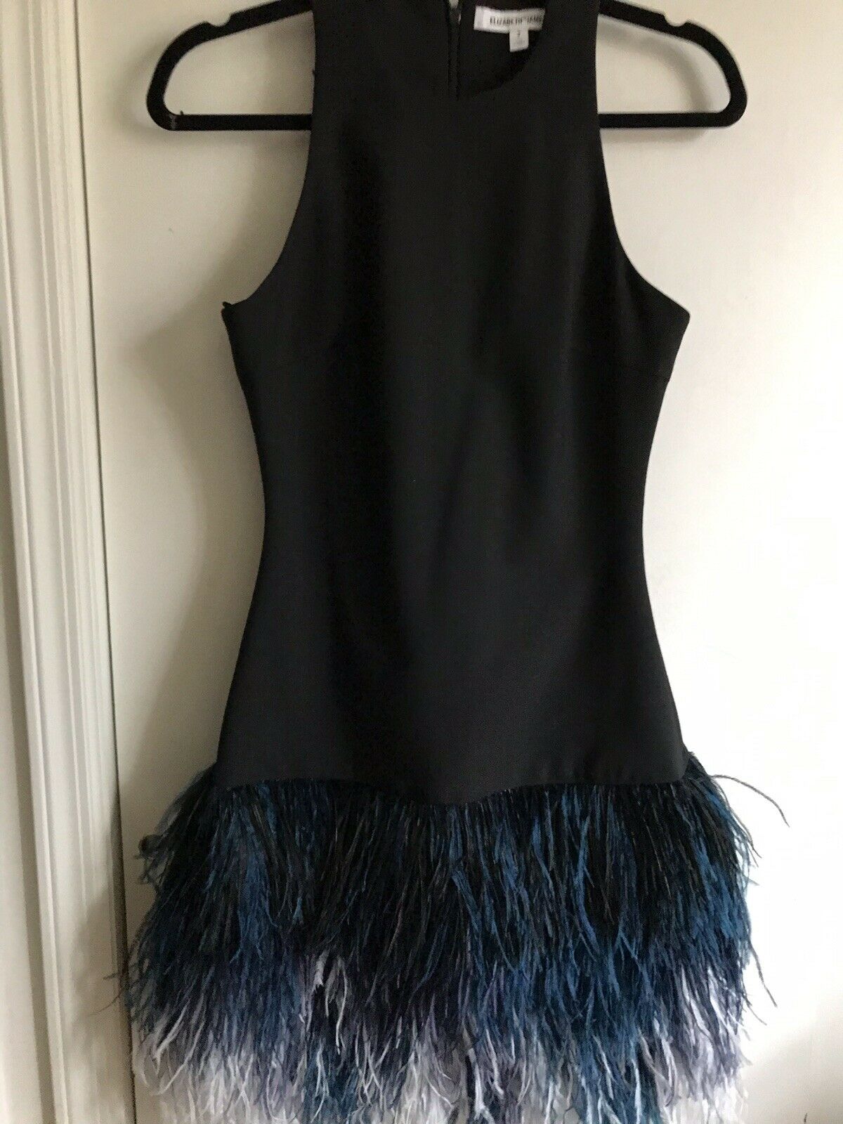 ELIZABETH And JAMES Dania Black And Ombré Blue Cocktail Dress Sz 2