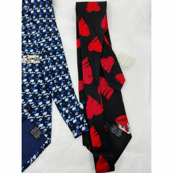 New Lot of 3 Neck tie Disney, Looney Tunes Black Red White Total Msrp 75